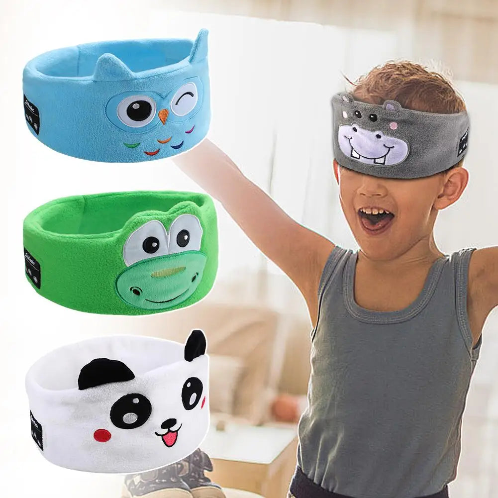 Bandeau bluetooth Animal pour Enfants - Casque Audio Doux pour Dormir V5.0