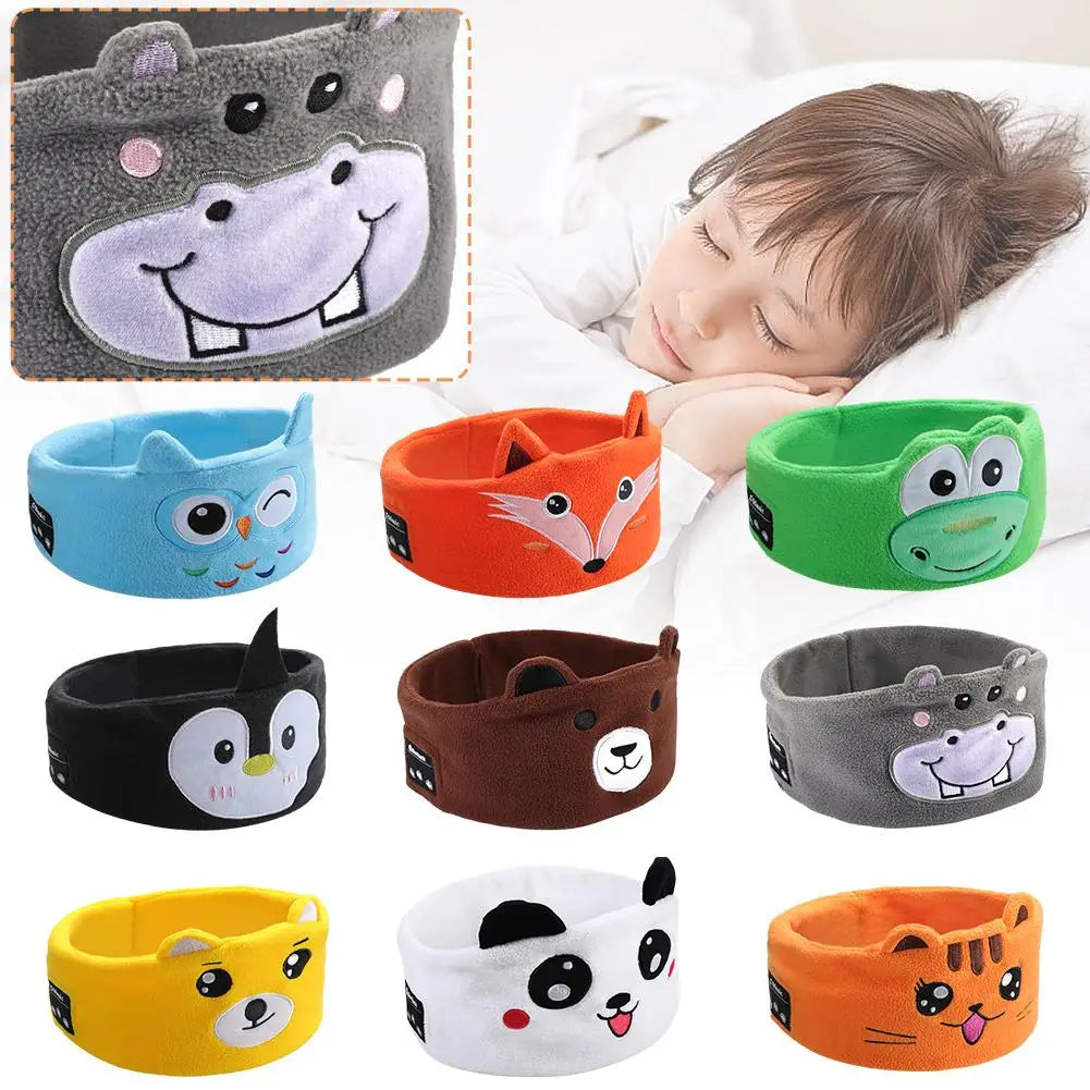 Bandeau bluetooth Animal pour Enfants - Casque Audio Doux pour Dormir V5.0